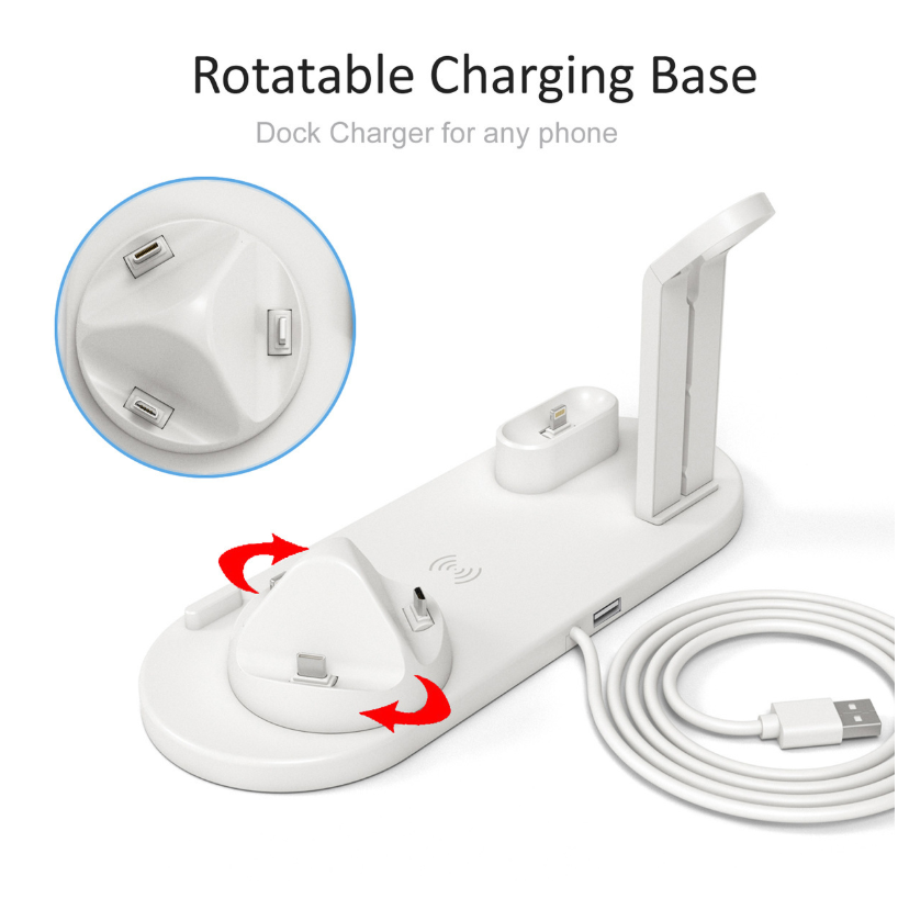3-in-1 Wireless Charger | Fast Charging Dock for Phone, Watch & Earbuds - Image 2