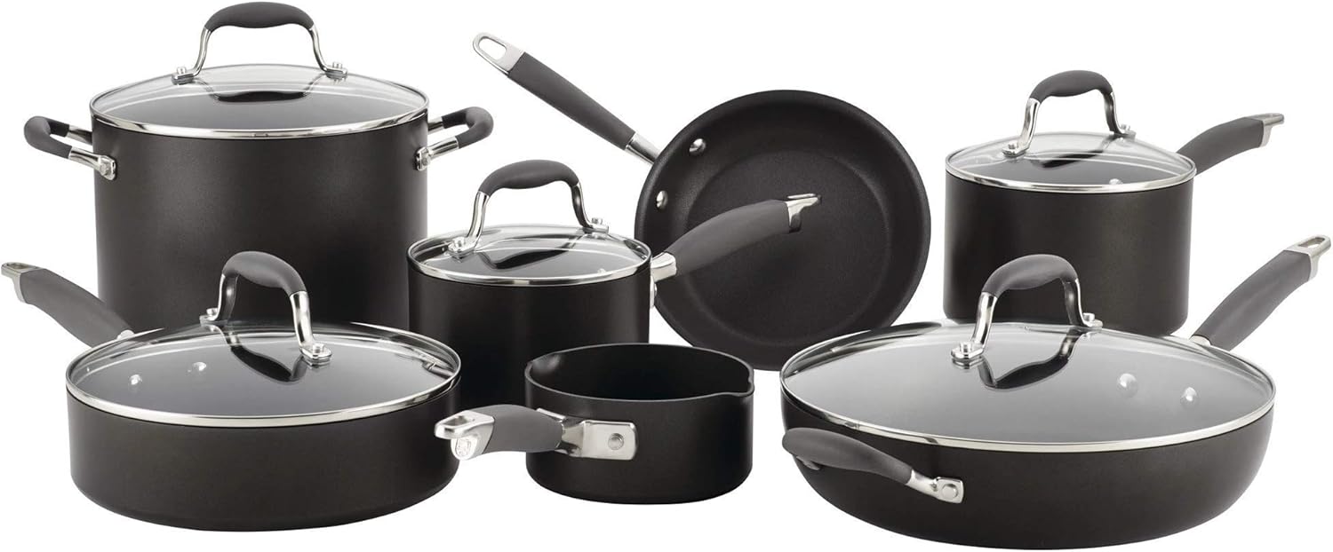 Geling 10PCS Nonstick Cookware Set | Granite Black Kitchen Pots & Frying Pans - Image 3