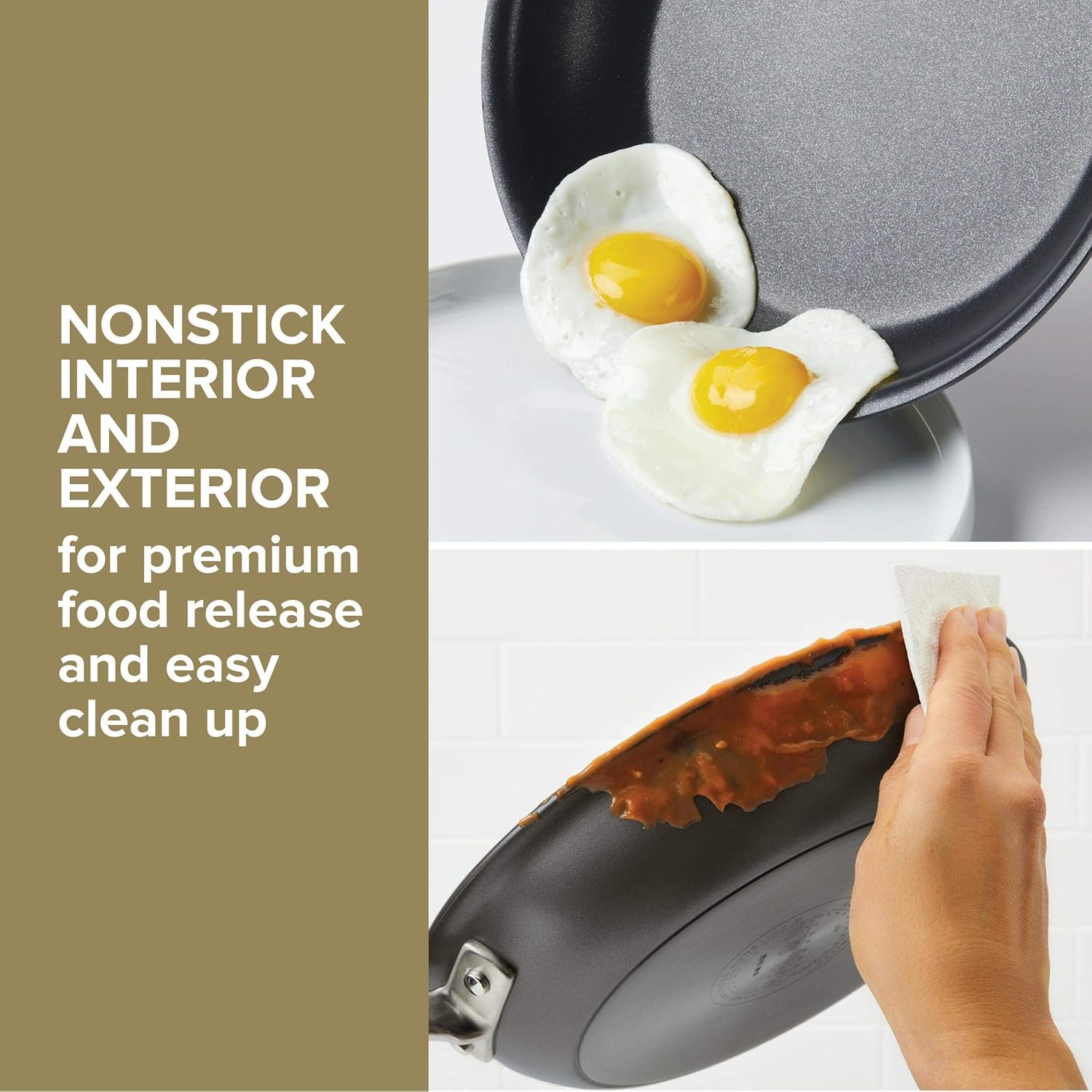 Geling 10PCS Nonstick Cookware Set | Granite Black Kitchen Pots & Frying Pans - Image 4