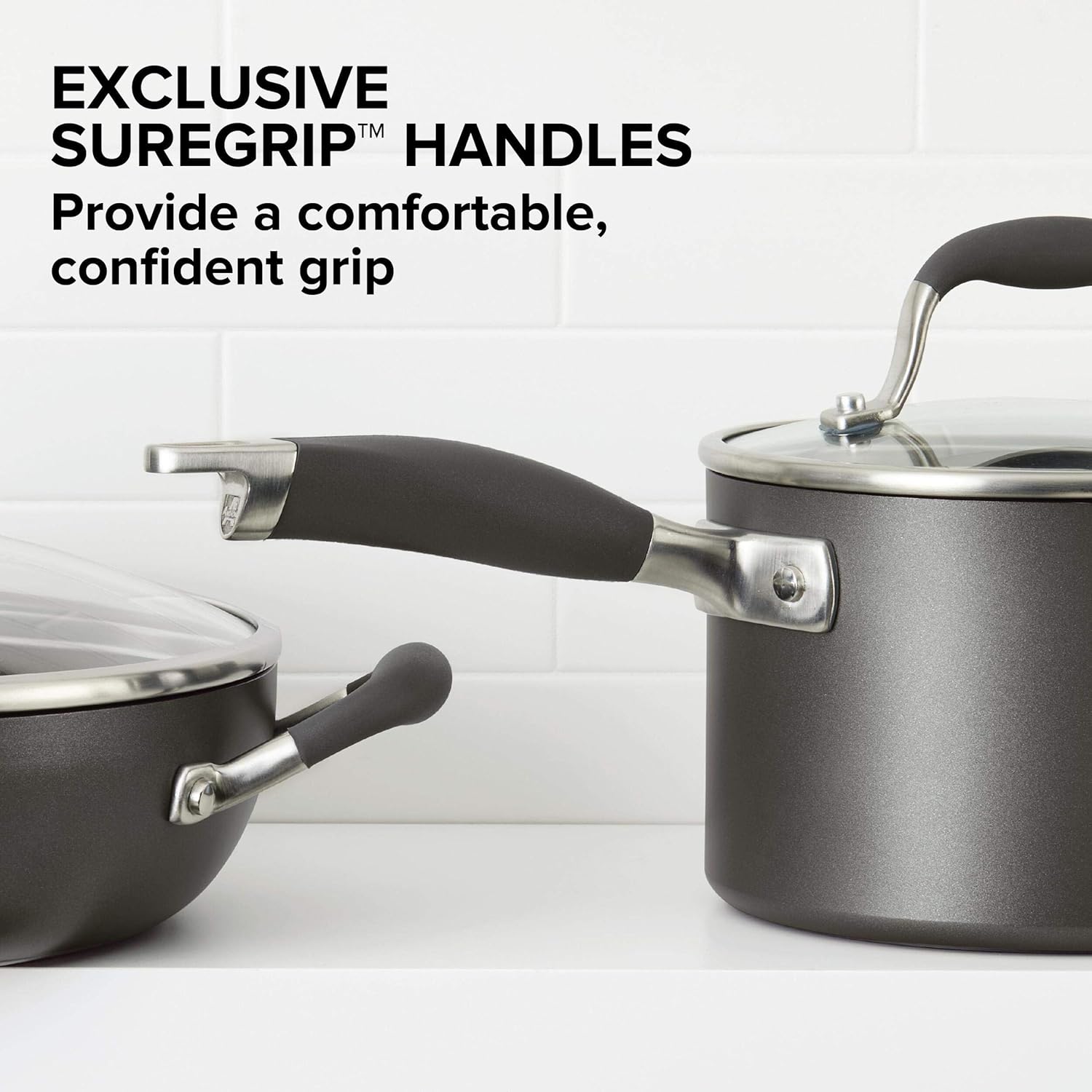 Geling 10PCS Nonstick Cookware Set | Granite Black Kitchen Pots & Frying Pans - Image 5