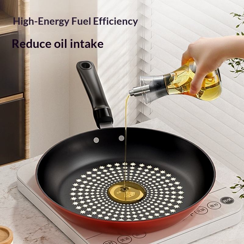 Carbon Steel Nonstick Frying Pan | Modern Design with Plastic Handle & Glass Lid - Image 5