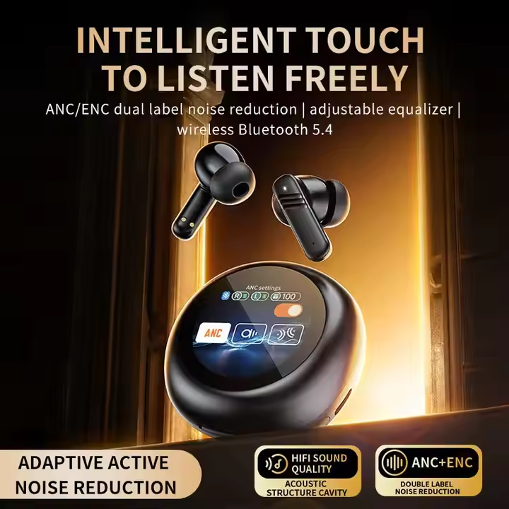 Wireless ANC Earbuds YW13 | TWS HiFi 5.4 In‑Ear Headphones with LED Touch Screen, ENC Noise Cancelling & Waterproof Design - Image 3