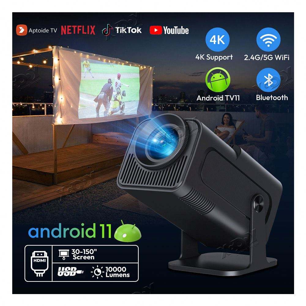 Projector Wifi Home Theater HY320 | Android Mini 4K LCD Smart Projector for Gaming & Video - Image 2