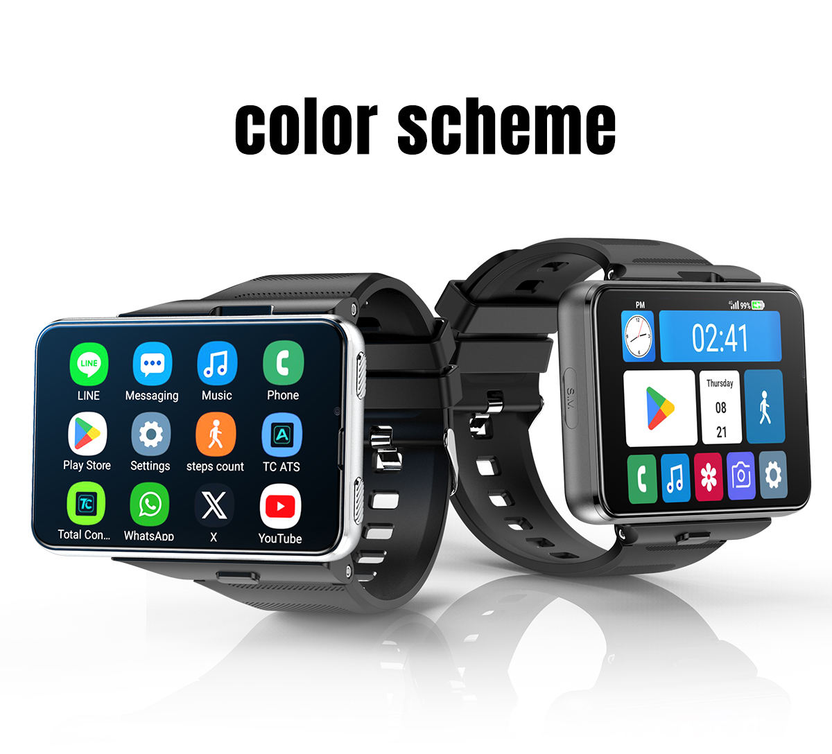 Big Screen Smart Watch S999 | Android 11 WiFi GPS 4G Video Call Smartwatch with 4GB RAM & 64GB Storage - Image 2