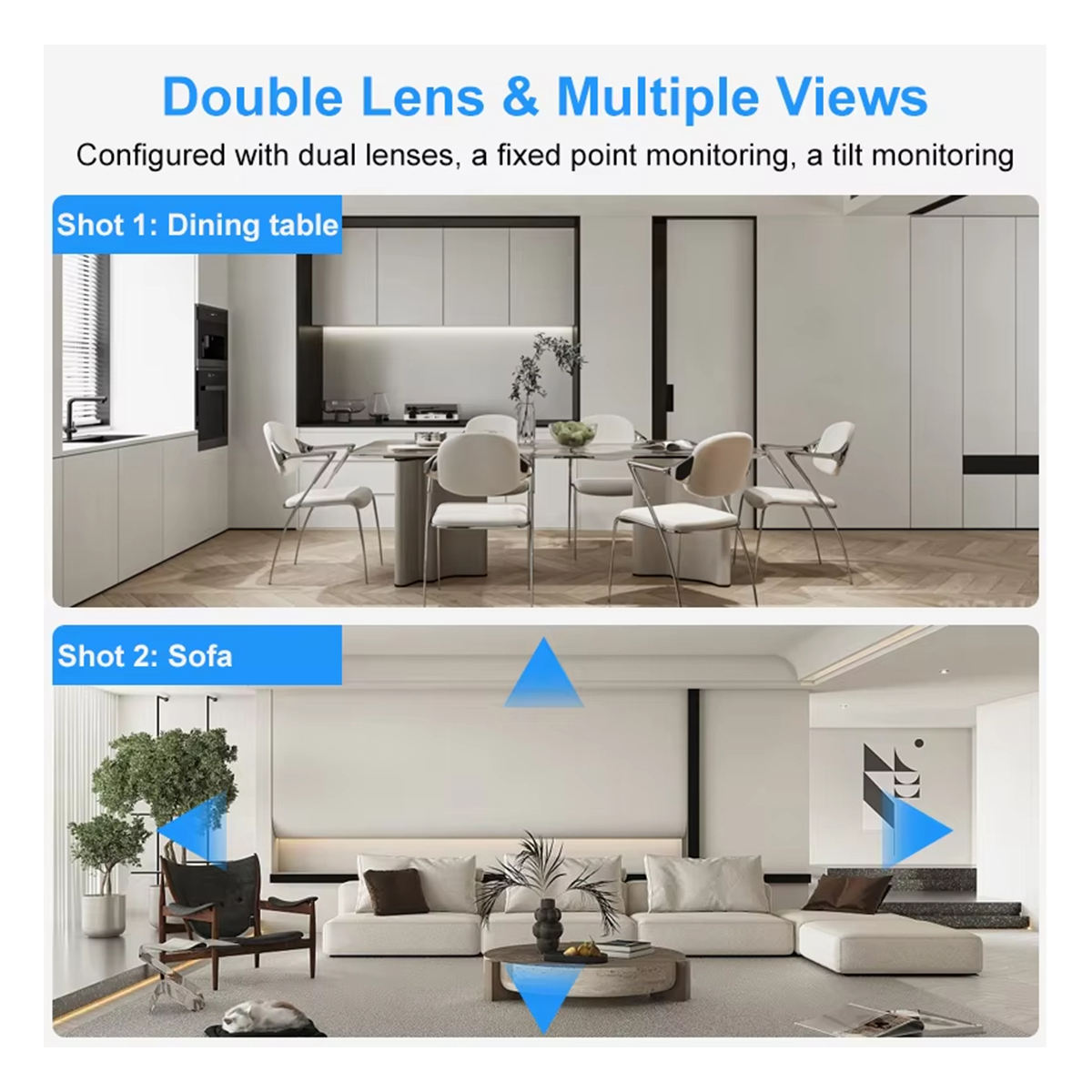 Home Security CCTV Dual Lens 6MP WiFi Camera | PTZ Auto Tracking Baby Monitor & Smart Surveillance System - Image 2