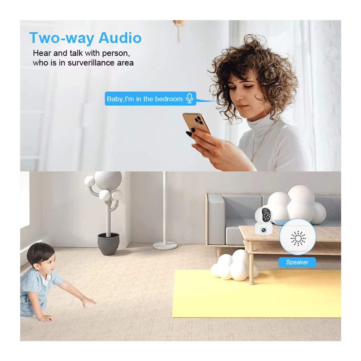 Home Security CCTV Dual Lens 6MP WiFi Camera | PTZ Auto Tracking Baby Monitor & Smart Surveillance System - Image 3