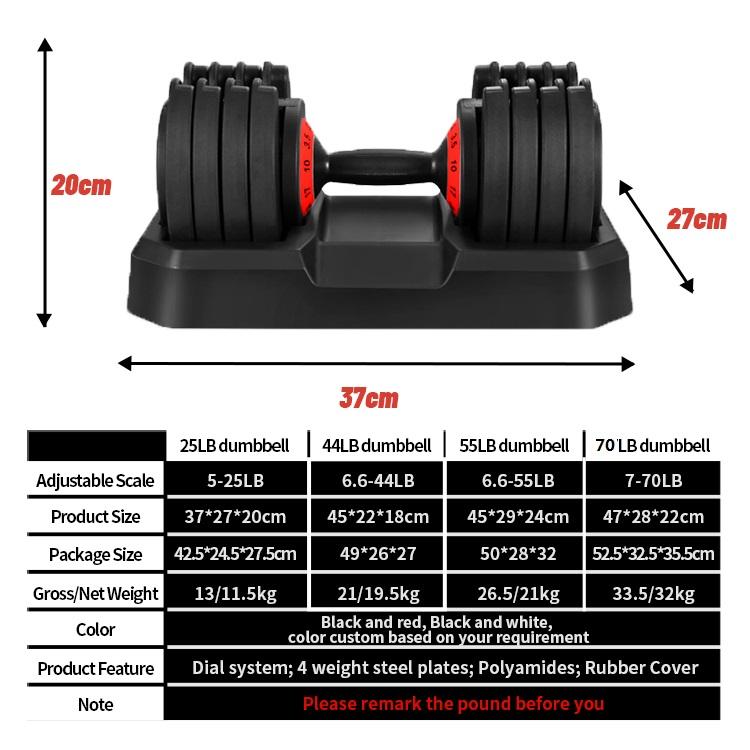 Wavar Adjustable Dumbbell Set 25LB–70LB Pair | Steel Home Gym Bench Weights for Strength Training & Muscle Building - Image 2