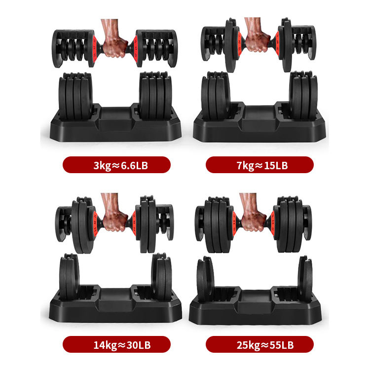 Wavar Adjustable Dumbbell Set 25LB–70LB Pair | Steel Home Gym Bench Weights for Strength Training & Muscle Building - Image 5