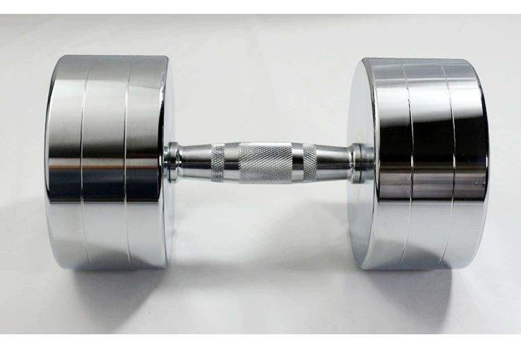 Unisex Chrome Stainless Steel Dumbbells | Free Weights for Strength Training, Muscle Building & Home Gym Fitness - Image 2
