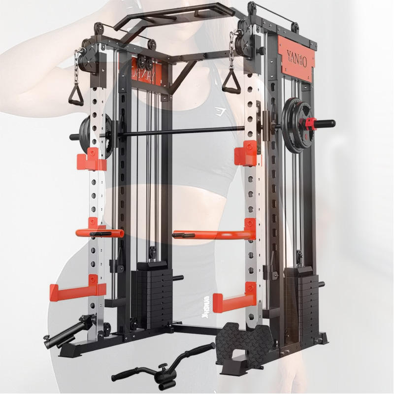Multi-Functional Smith Machine with Weight Stacks – All-in-One Squat Rack Gym Equipment for Home & Commercial Fitness - Image 2