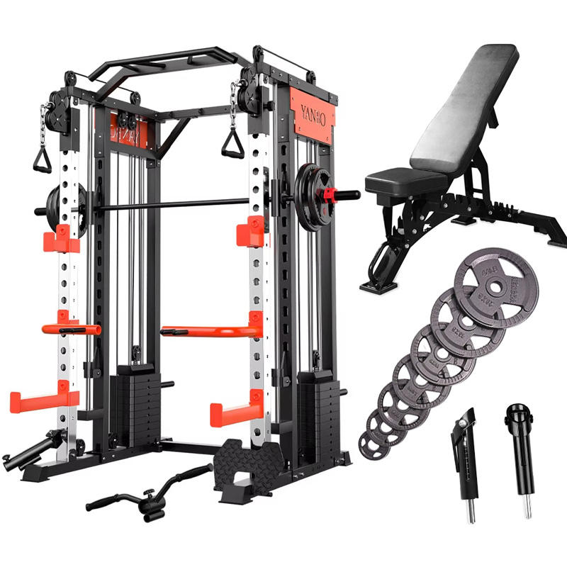 Multi-Functional Smith Machine with Weight Stacks – All-in-One Squat Rack Gym Equipment for Home & Commercial Fitness - Image 6