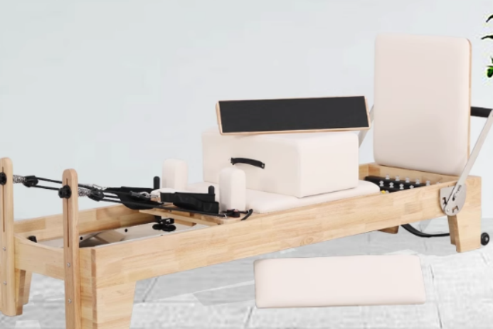 MJD-W15 Pilates Reformer Machine – Oak Wood Multifunction Fitness Equipment for Studio & Home Gym Use - Image 4