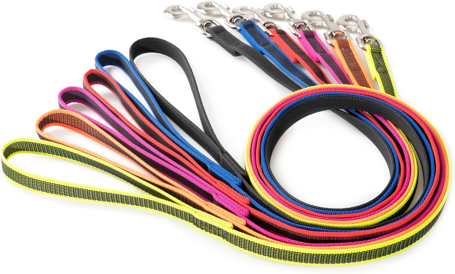 Shock Absorbing Non-Slip Nylon Vulcanized Rubber Handle Dog Leash for Middle & Big Sized Dogs – Golden Retriever, German Shepherd - Image 5
