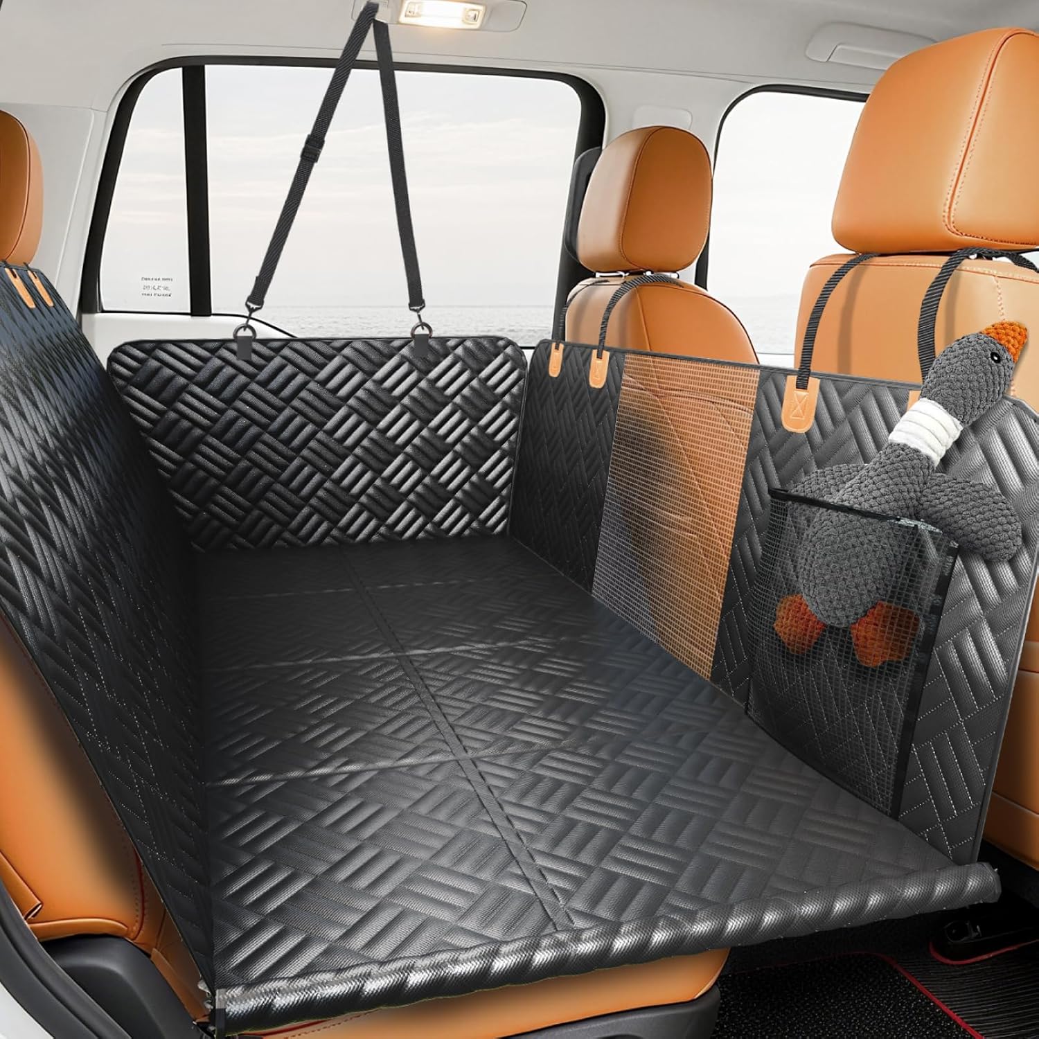 Pet Travel Waterproof Non-Slip Anti-Scratch Pet Dog Car Seat Cover – Protector for Back Seat - Image 2