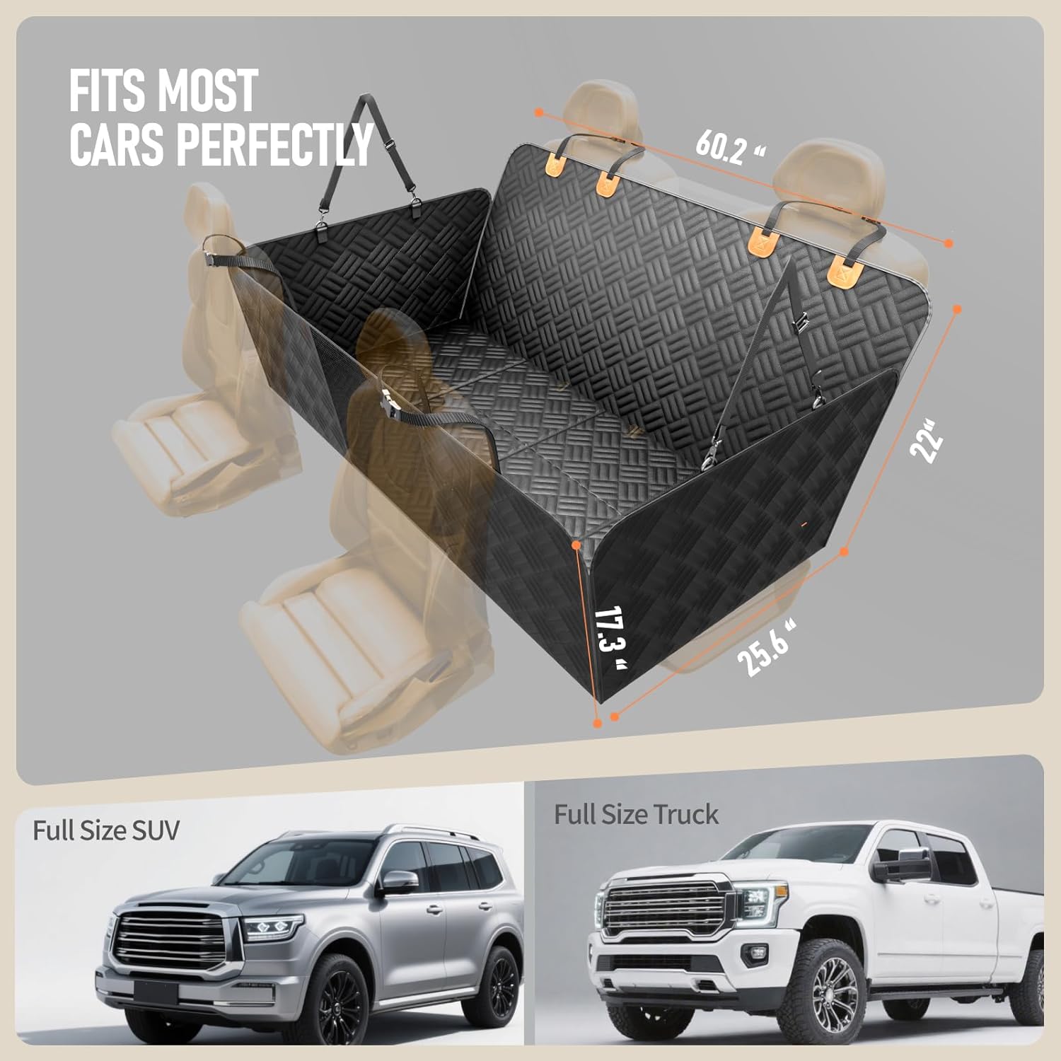 Pet Travel Waterproof Non-Slip Anti-Scratch Pet Dog Car Seat Cover – Protector for Back Seat - Image 5