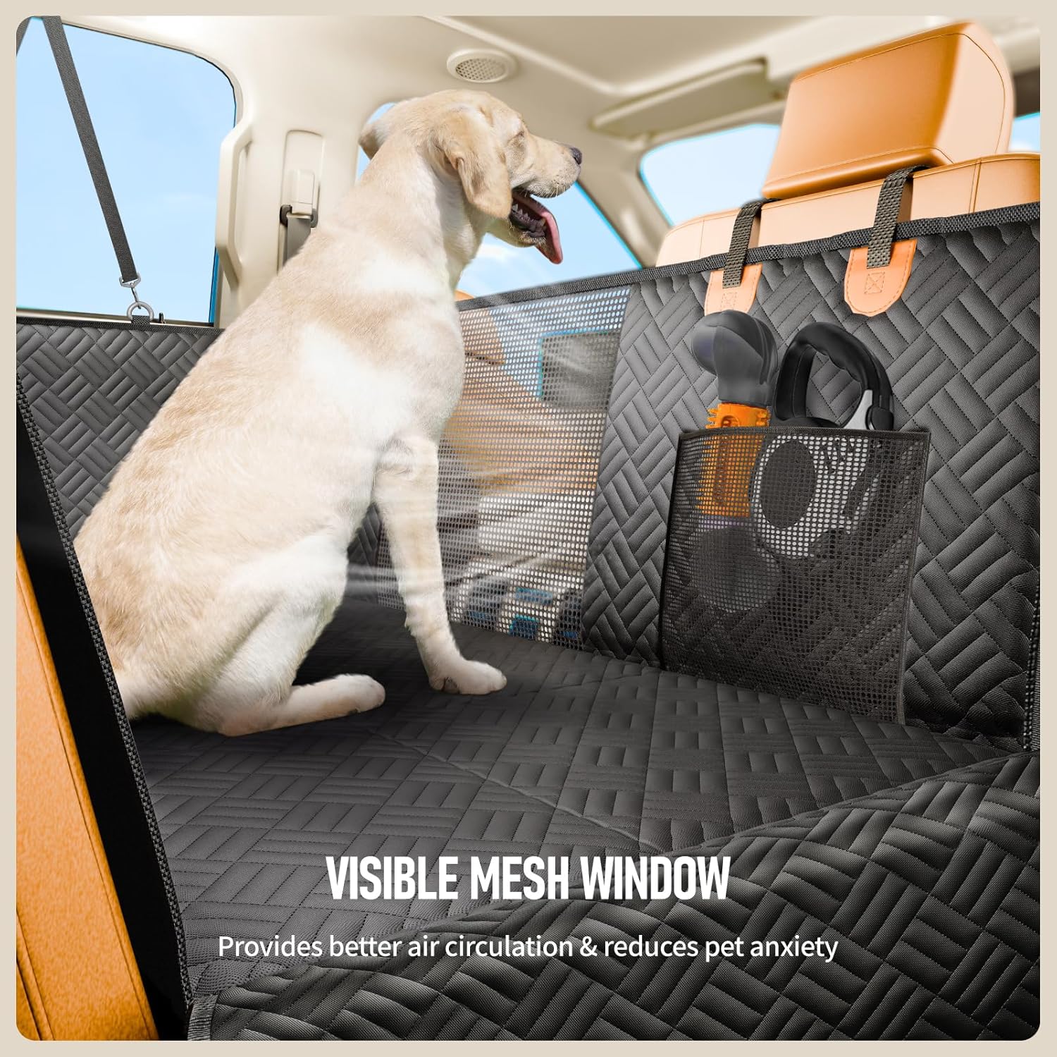 Pet Travel Waterproof Non-Slip Anti-Scratch Pet Dog Car Seat Cover – Protector for Back Seat - Image 7