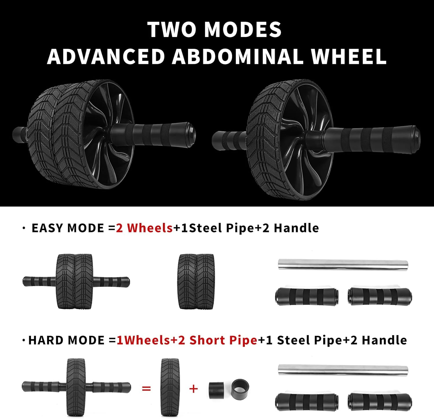 Ab Workout Equipment – Core Strength Training with Exercise Wheel – Home Gym Fitness for Men & Women - Image 2