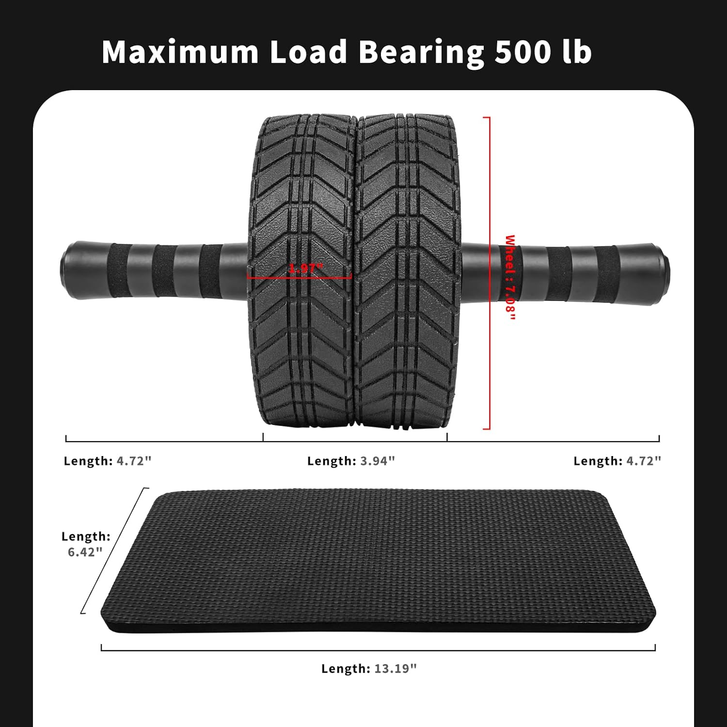 Ab Workout Equipment – Core Strength Training with Exercise Wheel – Home Gym Fitness for Men & Women - Image 4