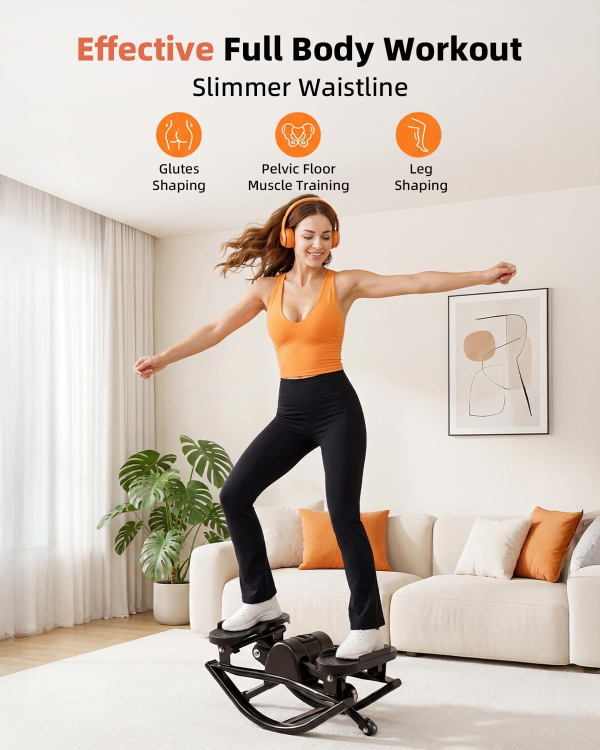 Rock Fitness Stepper for Exercise at Home – Motion Stair Stepper with Resistance Bands – Aerobic Workout Machine for Full Body Fitness - Image 2