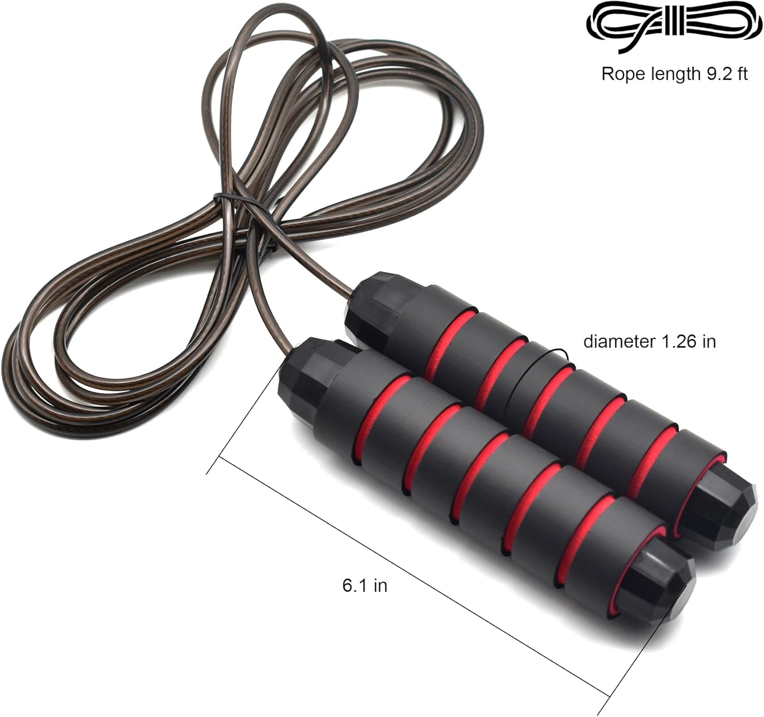 Adjustable Jump Rope – Tangle-Free Rapid Speed Skipping Rope with Ball Bearings – Exercise & Slim Body Jumprope for Women, Men & Kids – Home, School & Gym - Image 2