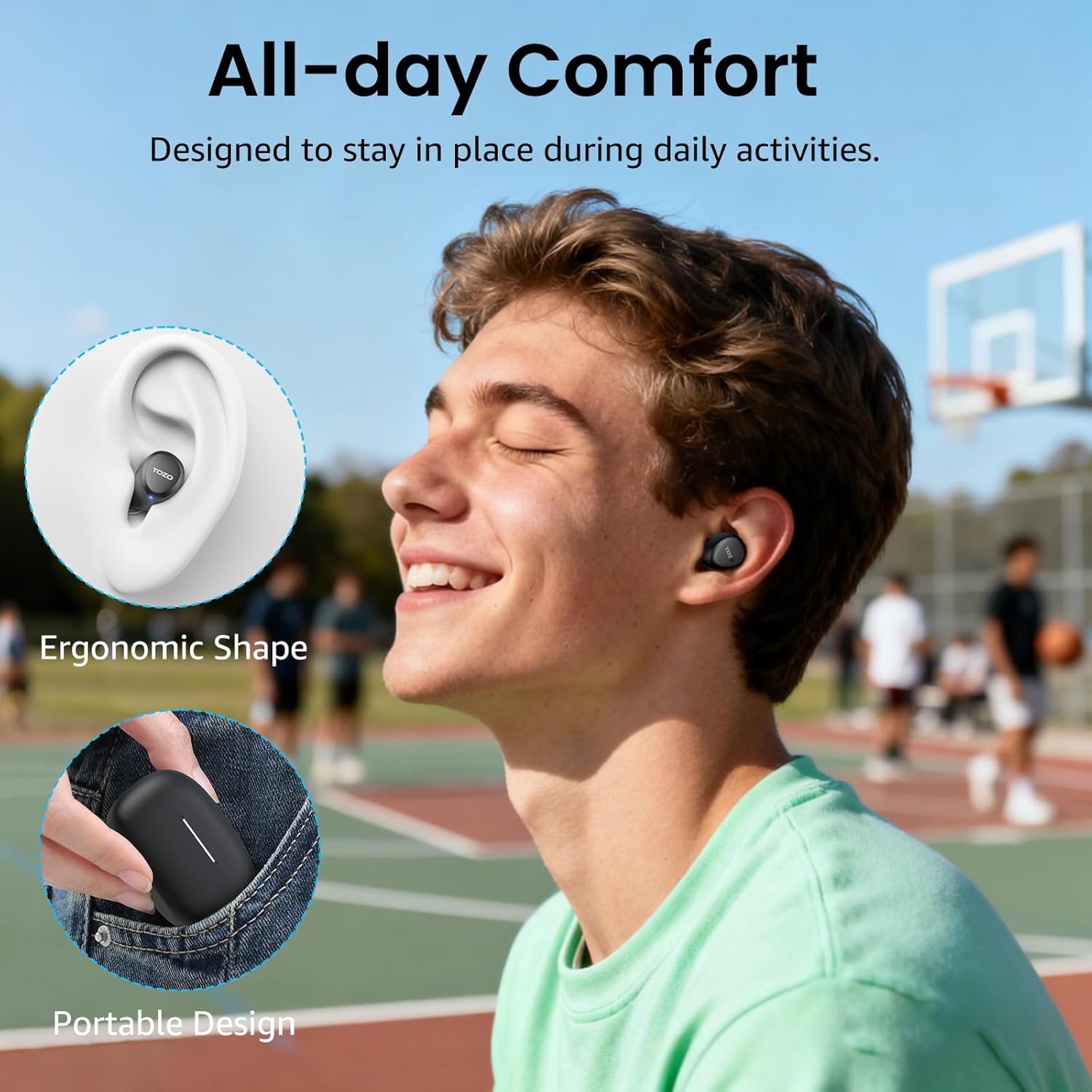 Wireless Earbuds Bluetooth 5.3 – Lightweight in Ear IPX5 Waterproof Headphones – 2 Mic AI Calls – Premium Bass with Charging Case – 32 Presets EQ via App - Image 6