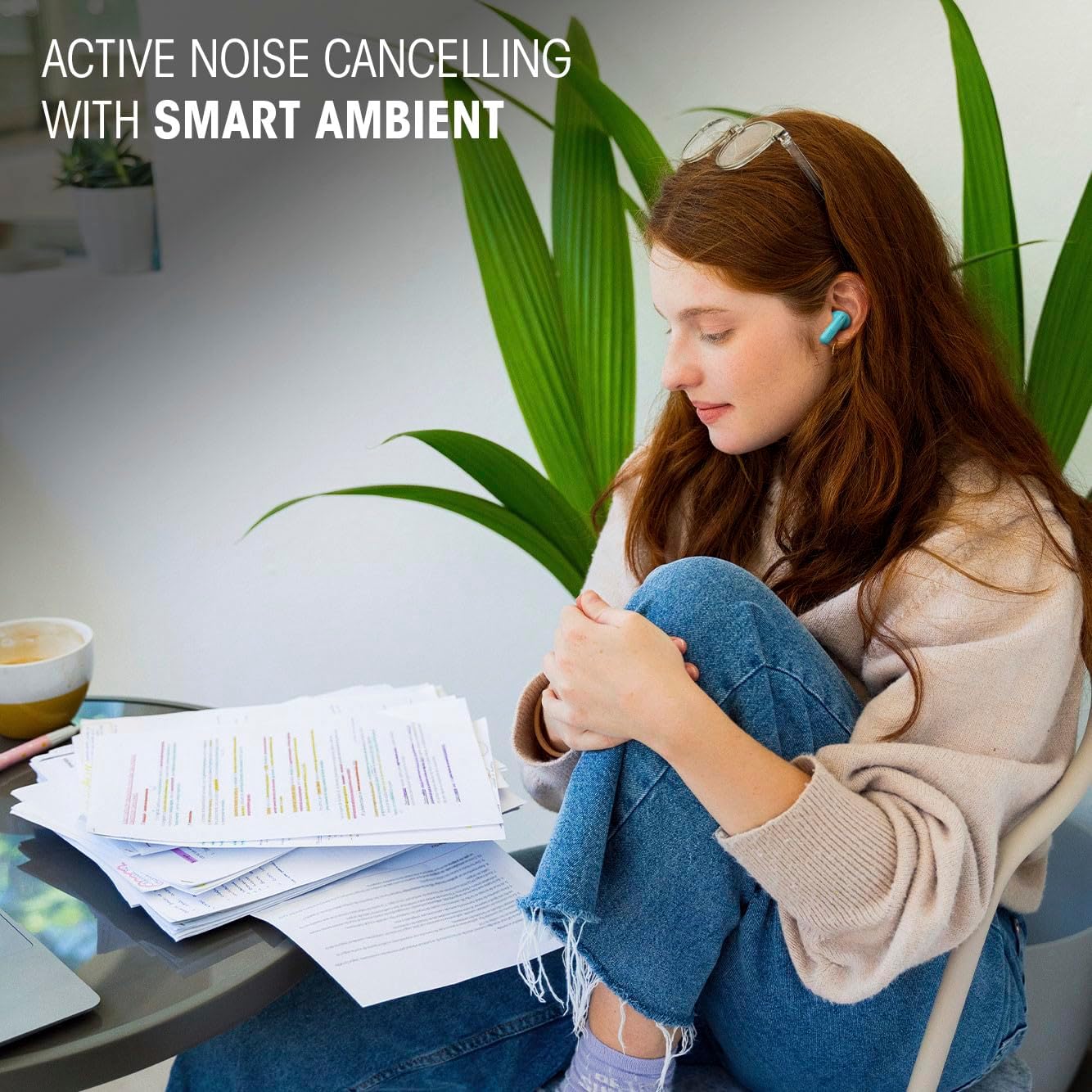 JBL True Wireless Noise Cancelling Earbuds – JBL Pure Bass Sound – Smart Ambient Technology – 4 Mics for Clear Calls – 40H Playback – IP54 Dust & Water Resistant – Black - Image 3