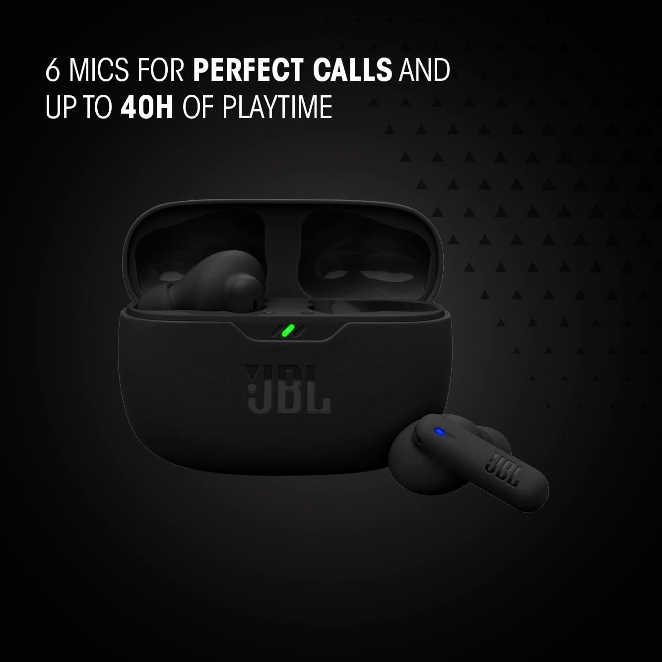JBL True Wireless Noise Cancelling Earbuds – JBL Pure Bass Sound – Smart Ambient Technology – 4 Mics for Clear Calls – 40H Playback – IP54 Dust & Water Resistant – Black - Image 4
