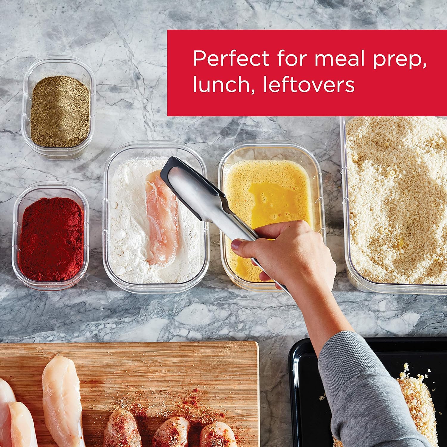 Free 44 Piece Food Storage Containers Set – Airtight Leak Proof with Lids – Meal Prep Lunch and Leftovers - Image 3