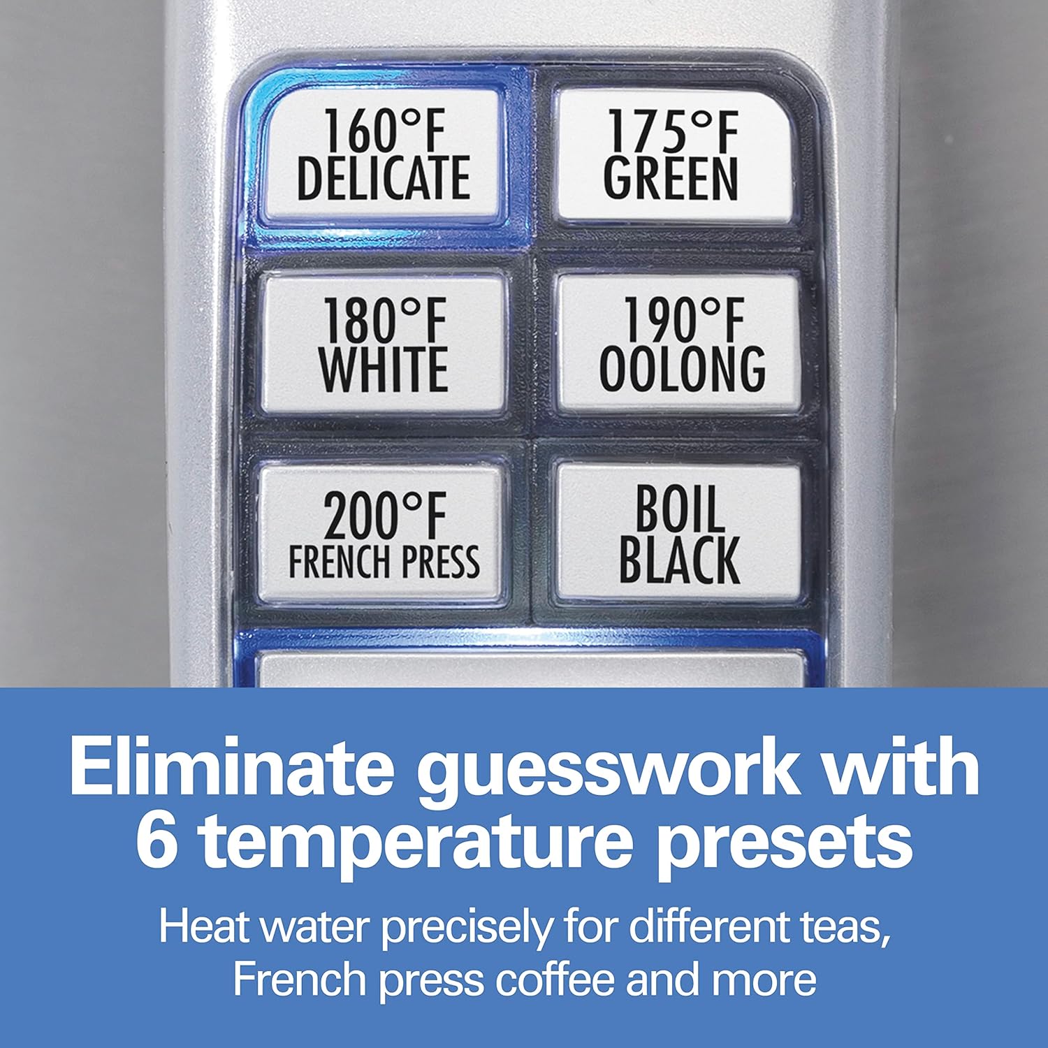 1.7L Temperature Control Electric Kettle – 1500W Fast Boiling Water Boiler & Heater – BPA Free Cordless – Auto Shut Off & Boil Dry Protection – Stainless Steel (41020R) - Image 2
