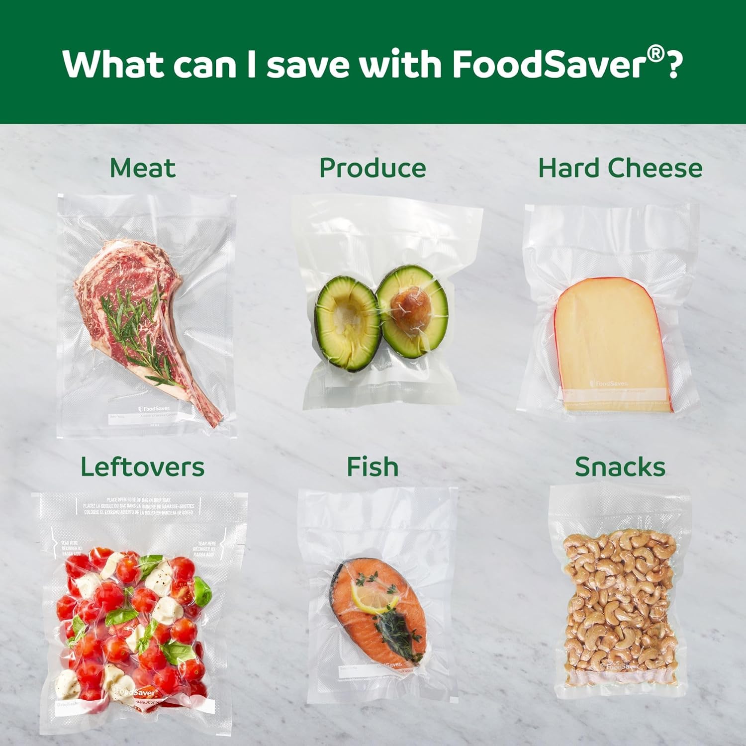 FoodSaver Compact Vacuum Sealer Machine – with Airtight Bags and Roll – Ideal for Sous Vide & Airtight Food Storage – White - Image 4