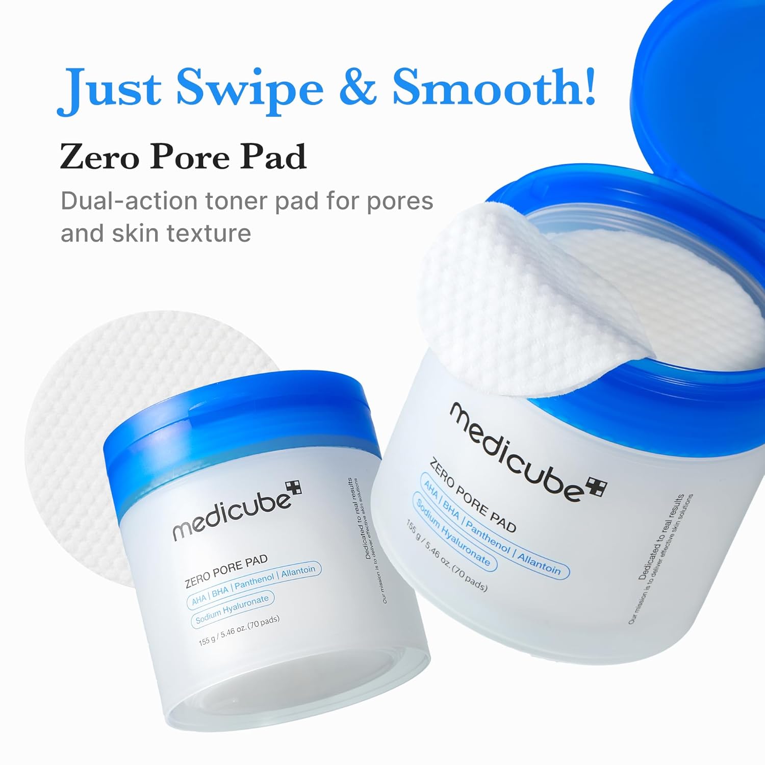 Toner Pads Zero Pore Pad 2.0 – Dual Textured Facial Pad for Exfoliation and Pore Care – 4.5% AHA Lactic Acid, 0.45% BHA Salicylic Acid – Ideal for All Skin Types – Korean Skin Care – 70 Pads (1 Pack) - Image 3