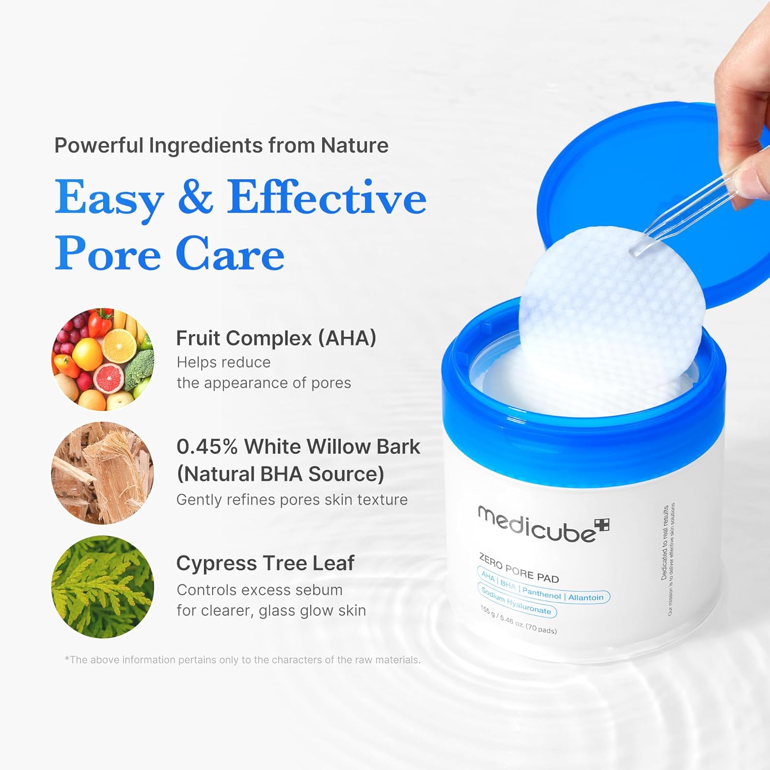 Toner Pads Zero Pore Pad 2.0 – Dual Textured Facial Pad for Exfoliation and Pore Care – 4.5% AHA Lactic Acid, 0.45% BHA Salicylic Acid – Ideal for All Skin Types – Korean Skin Care – 70 Pads (1 Pack) - Image 4