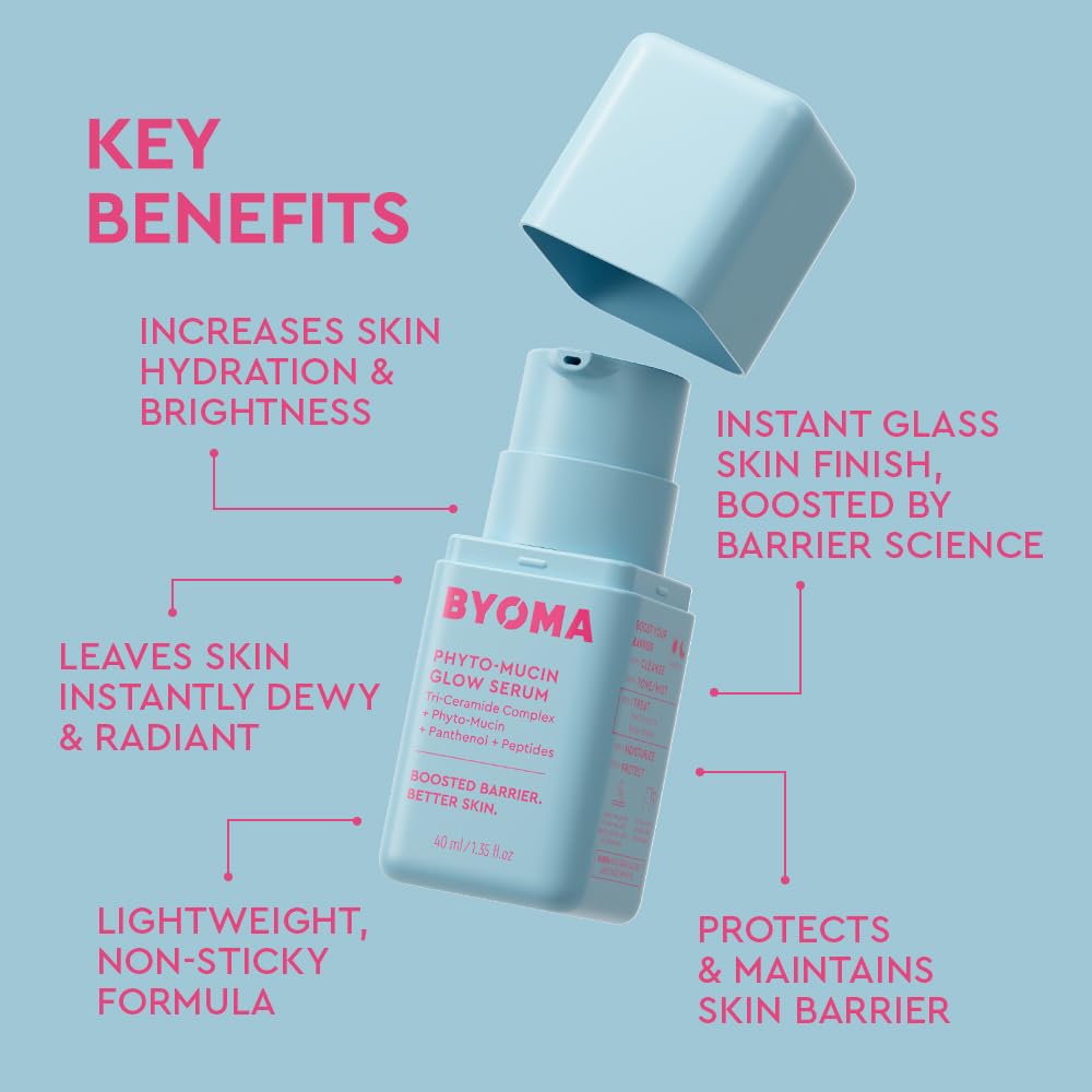 Phyto-Mucin Glow Serum – Mucin Face Serum for Glass Skin – Plumps, Primes and Hydrates – Flawless Primer and Makeup Base – Strengthens Skin Barrier – 1.35 fl.oz - Image 2
