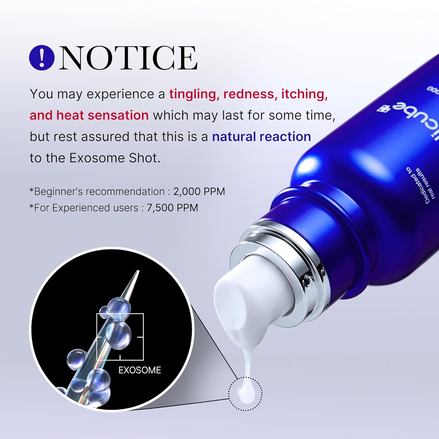 medicube Exosome Shot Zero 7,500 PPM Spicule Facial Serum – Liquid Skin Booster Serum with Exosome, AHA, BHA and PHA – Pore Care, Dead Skin Cells, Skin Texture – Korean Skincare – 1.01 fl.oz - Image 3