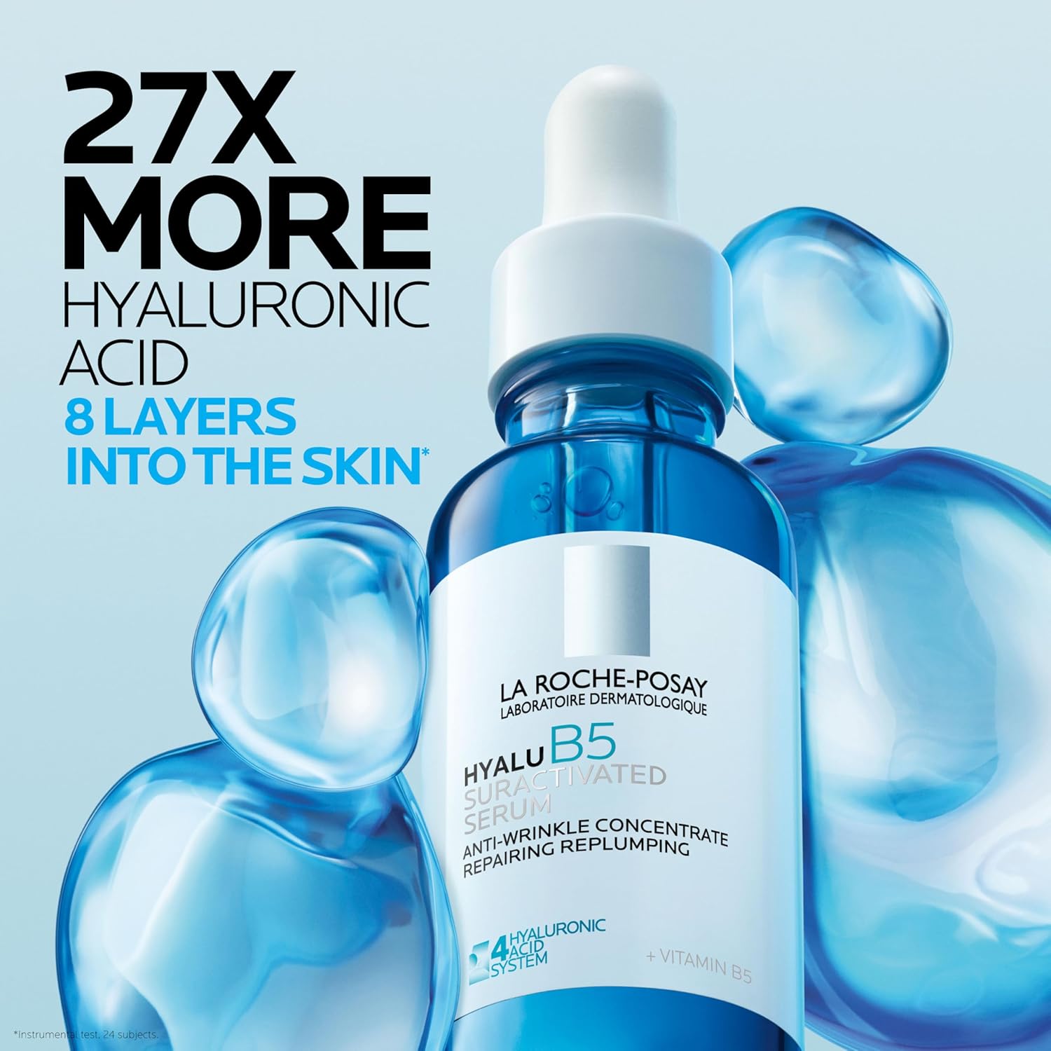 La Roche-Posay Hyalu B5 Pure Hyaluronic Acid Serum for Face – Vitamin B5, Hyaluronic Acid and Madecassoside – Hydrating Serum Visibly Plumps Skin – Sensitive Skin Safe – Anti Aging – Oil Free - Image 2
