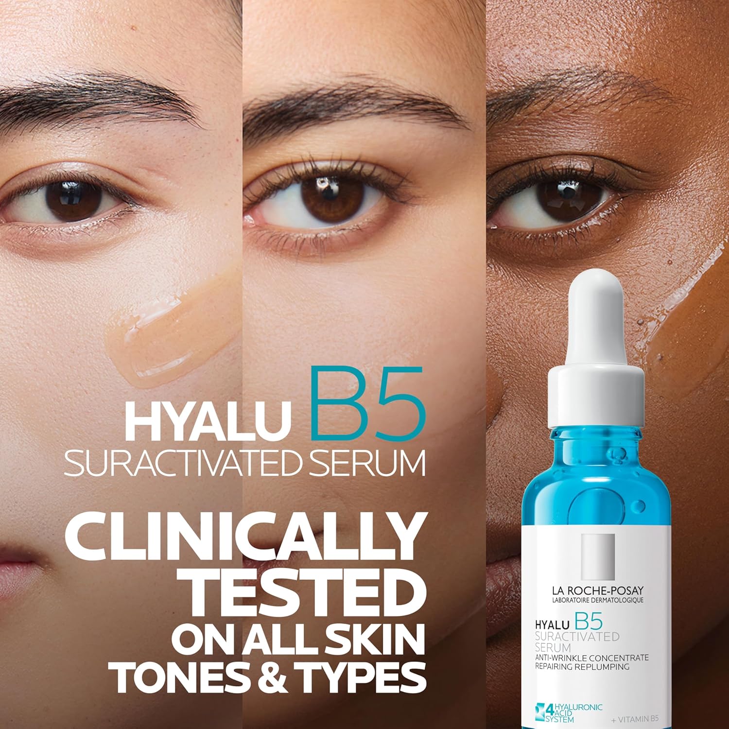 La Roche-Posay Hyalu B5 Pure Hyaluronic Acid Serum for Face – Vitamin B5, Hyaluronic Acid and Madecassoside – Hydrating Serum Visibly Plumps Skin – Sensitive Skin Safe – Anti Aging – Oil Free - Image 4