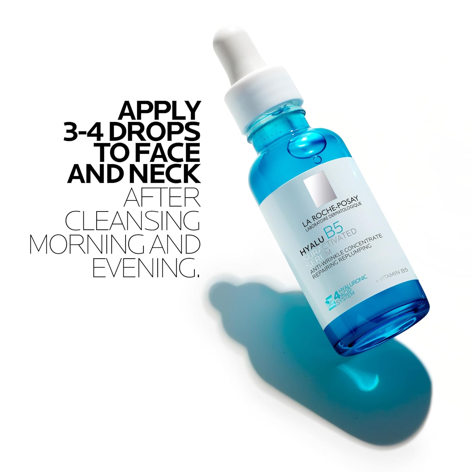 La Roche-Posay Hyalu B5 Pure Hyaluronic Acid Serum for Face – Vitamin B5, Hyaluronic Acid and Madecassoside – Hydrating Serum Visibly Plumps Skin – Sensitive Skin Safe – Anti Aging – Oil Free - Image 5