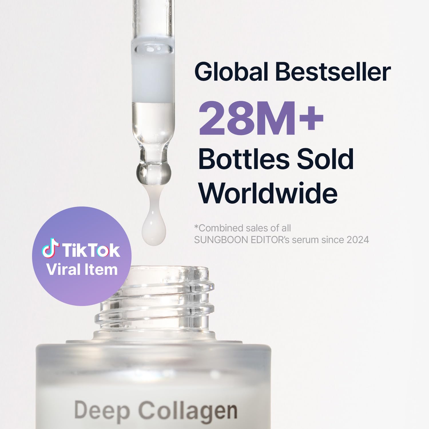 SUNGBOON EDITOR Deep Collagen Serum – 5% Volufiline + 58% Low Molecular Collagen + 2% Niacinamide – Hydrating and Smoothing Face Serum – Korean Skincare – 1.01 fl oz – Gifts for Women - Image 2
