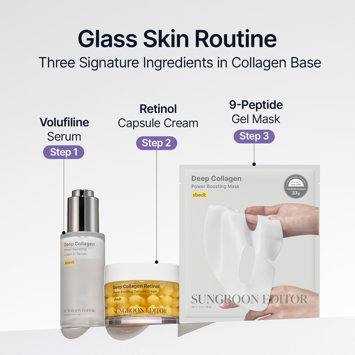 SUNGBOON EDITOR Deep Collagen Serum – 5% Volufiline + 58% Low Molecular Collagen + 2% Niacinamide – Hydrating and Smoothing Face Serum – Korean Skincare – 1.01 fl oz – Gifts for Women - Image 6