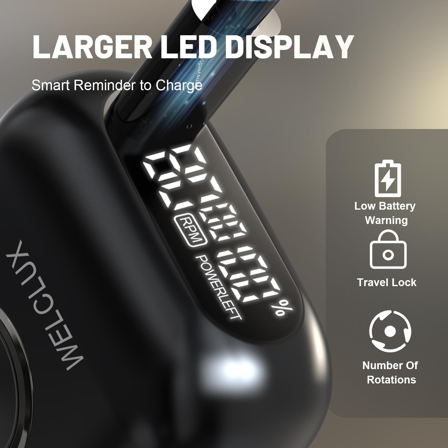 Rechargeable Electric Razor for Men – Mini Foil Shaver with 4 Floating Blades – Dual Speed and LED Display – 120 Minute Runtime – IPX7 Waterproof Face Shaver – USB C - Image 5