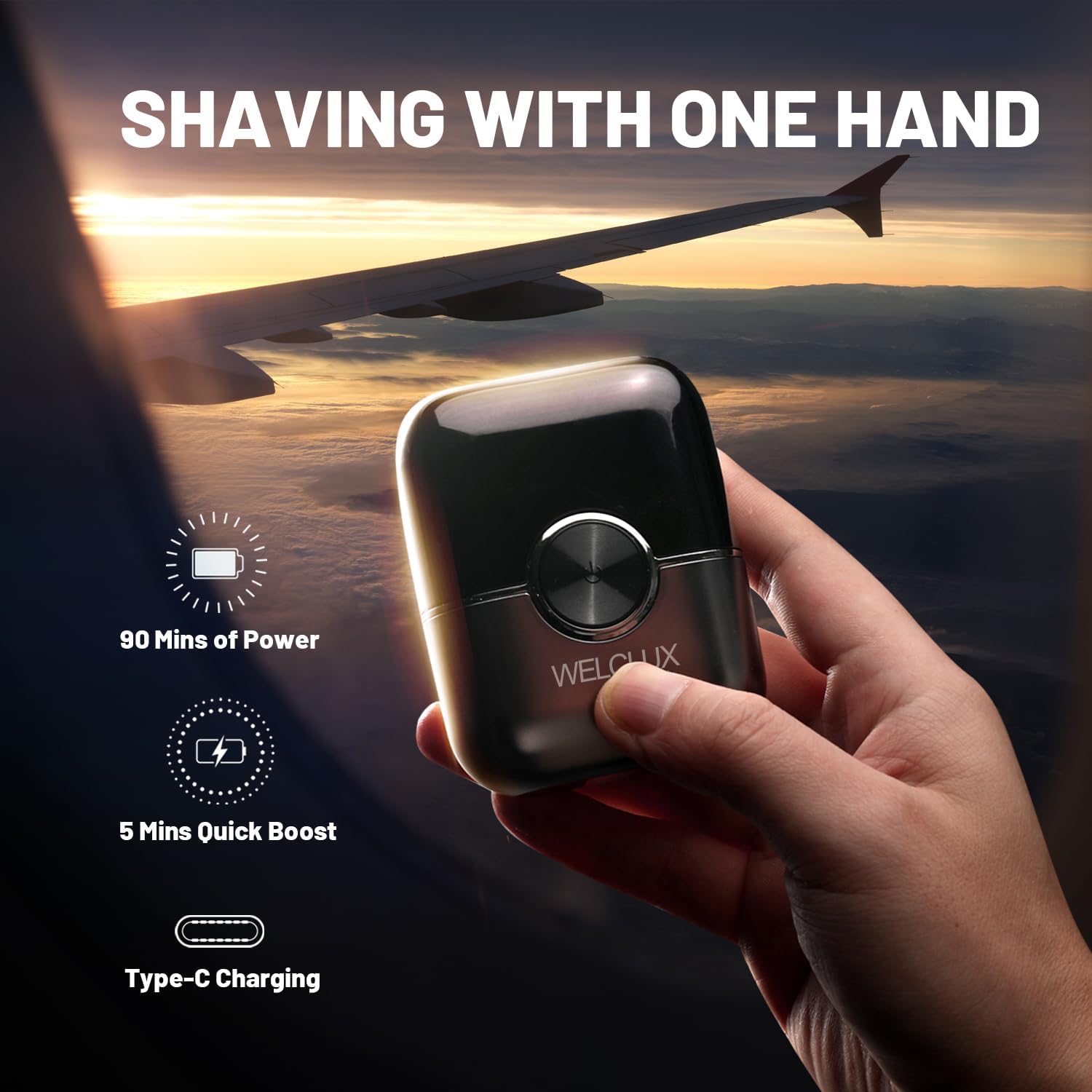 Rechargeable Electric Razor for Men – Mini Foil Shaver with 4 Floating Blades – Dual Speed and LED Display – 120 Minute Runtime – IPX7 Waterproof Face Shaver – USB C - Image 6