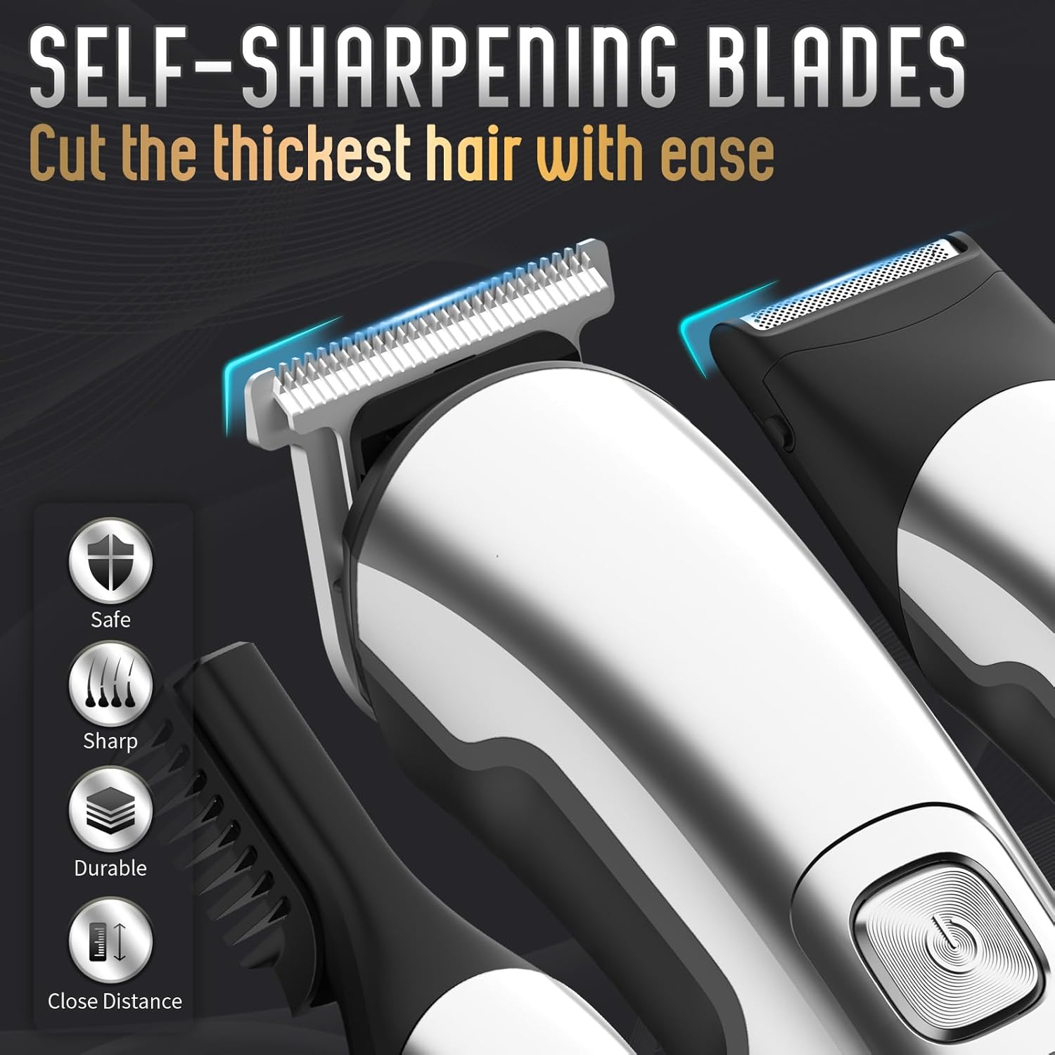 Ufree Beard Trimmer for Men – Waterproof Electric Razor for Nose, Body, Face and Mustache – Cordless Hair Clippers and Shavers Grooming Kit – Gifts for Men, Husband, Father - Image 3