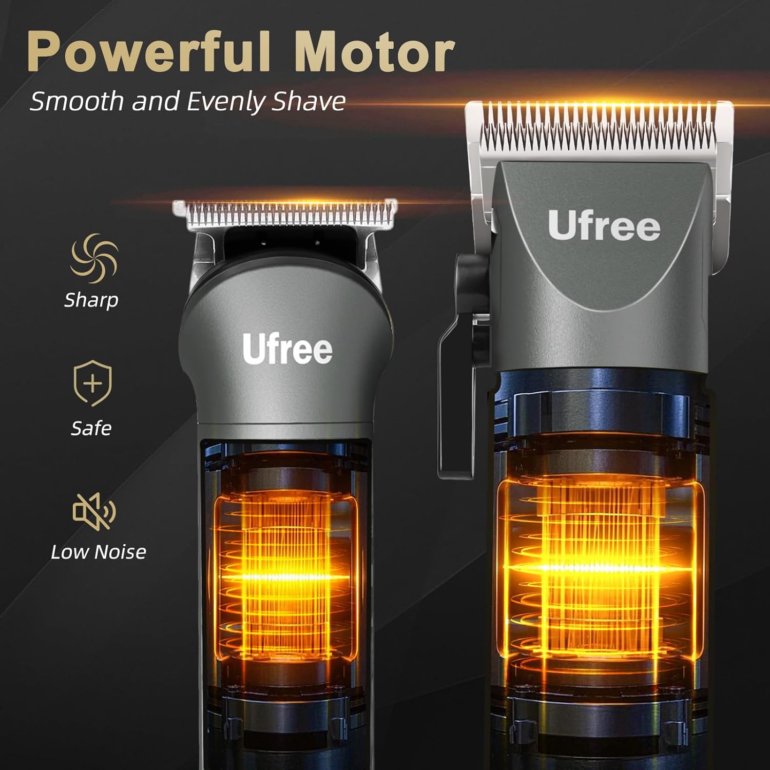 Ufree Beard Trimmer for Men with Hair Clipper – Professional Hair Clippers for Men and Hair Trimmers – Cordless Electric Razor Men's Grooming Kit for Nose, Face, Ear, Body – Gifts for Men, Husband, Father - Image 5