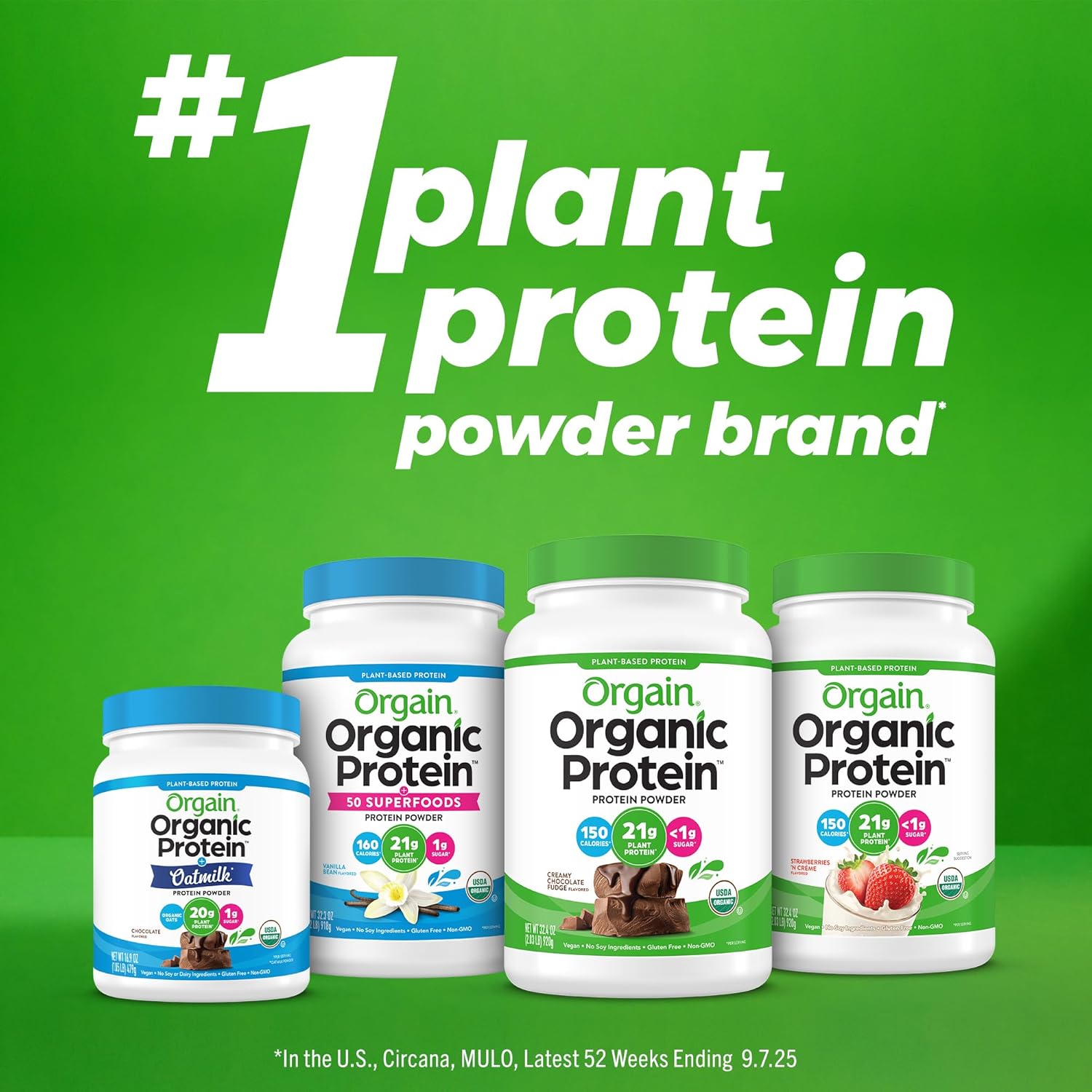 Orgain Organic Vegan Protein Powder – Vanilla Bean – 21g Plant Protein, 6g Prebiotic Fiber, No Lactose, No Added Sugar, Non GMO – For Shakes and Smoothies – 2.03 lb (Packaging May Vary) - Image 6