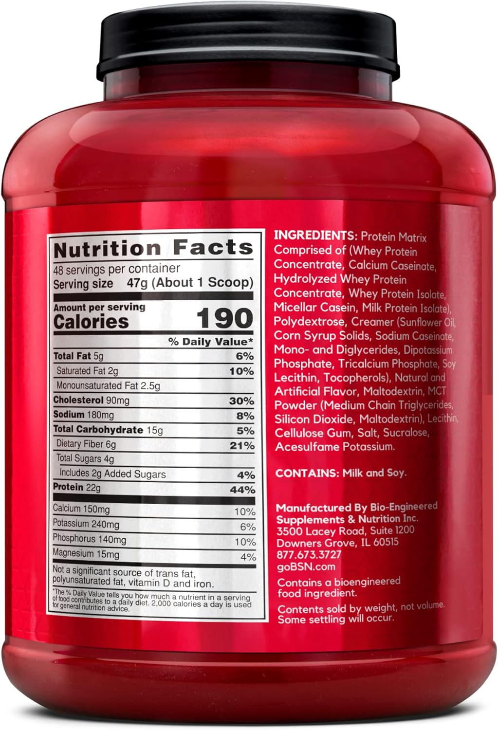 BSN SYNTHA 6 Whey Protein Powder – Micellar Casein and Milk Protein Isolate Blend – Vanilla Ice Cream Flavor – 5 Pounds – 48 Servings – 1 Pack (Package May Vary) - Image 5