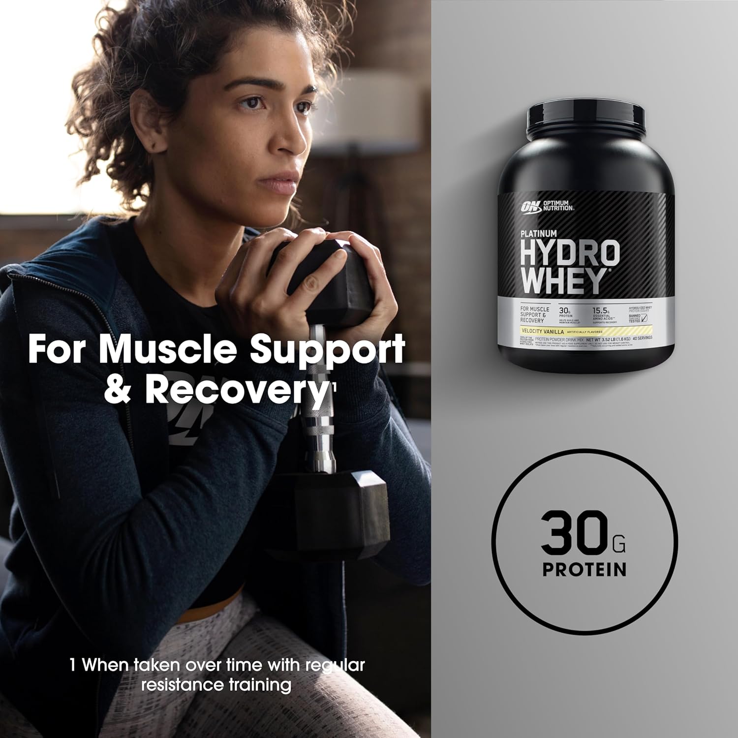 Optimum Nutrition Platinum Hydrowhey Protein Powder – 100% Hydrolyzed Whey Isolate Powder – Velocity Vanilla Flavor – 3.5 Pounds (Packaging May Vary) - Image 3
