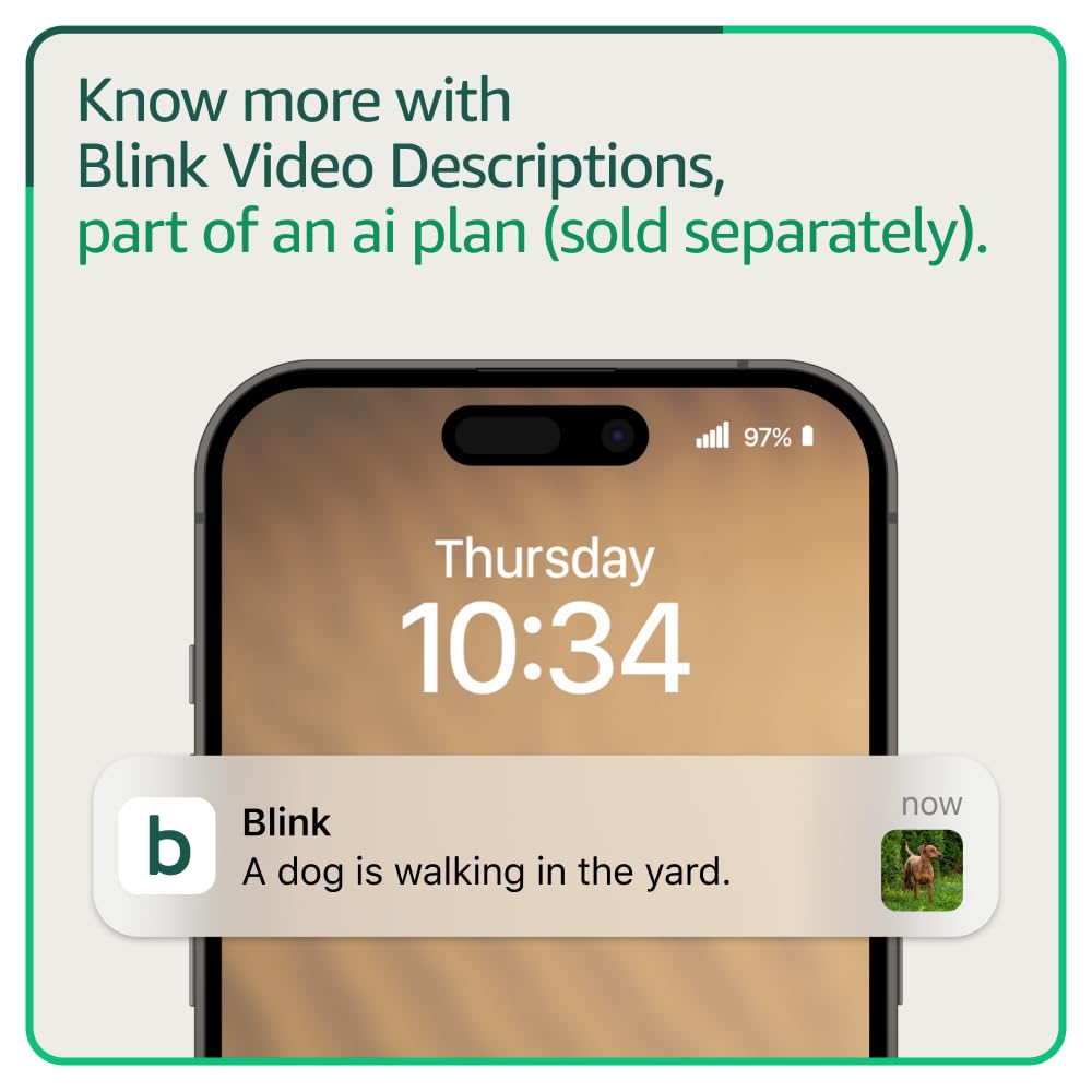 Blink Outdoor 4 – Wireless Smart Security Camera with Two Year Battery Life, 1080p HD Day and Infrared Night Live View, Two Way Talk – Sync Module Core Included – 3 Camera System - Image 5