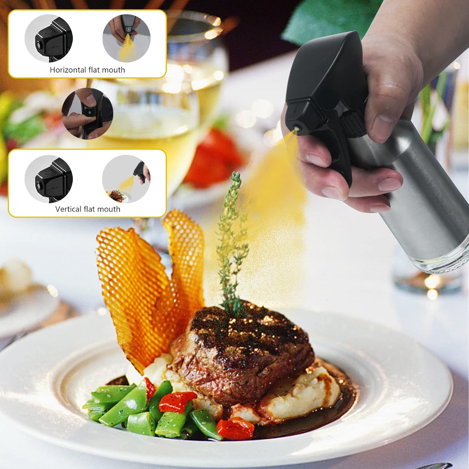 Spray Bottle – 180ml Stainless Steel Olive Oil Sprayer for Cooking – Oil Mister for Air Fryer, Canola Spritzer for BBQ, Salad, Vinegar, Baking, Roasting - Image 5