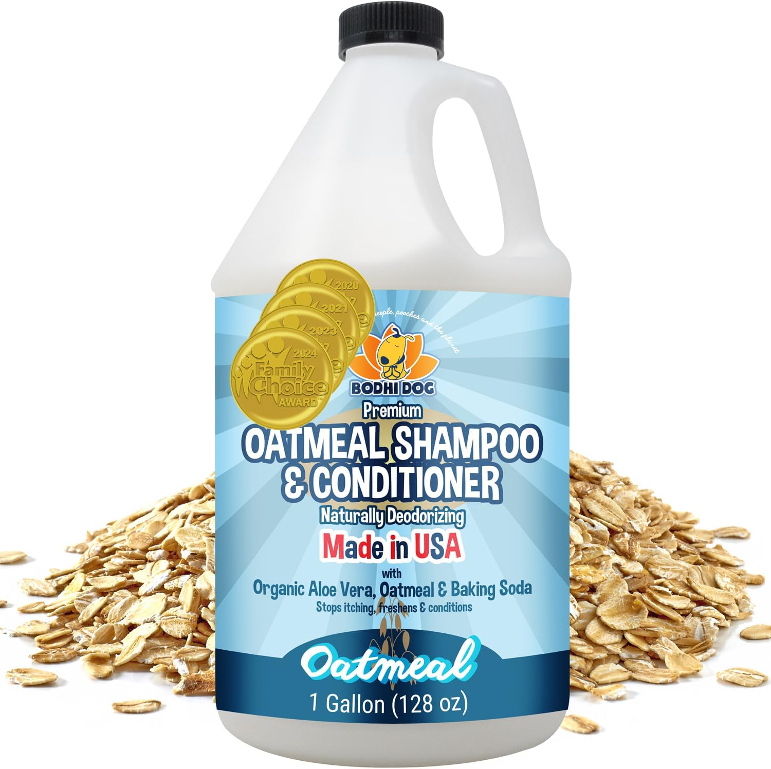 Natural Oatmeal Dog Shampoo & Conditioner – Hypoallergenic, Moisturizing & Deodorizing for Dogs, Cats & Pets - Buy Online at SimraCart