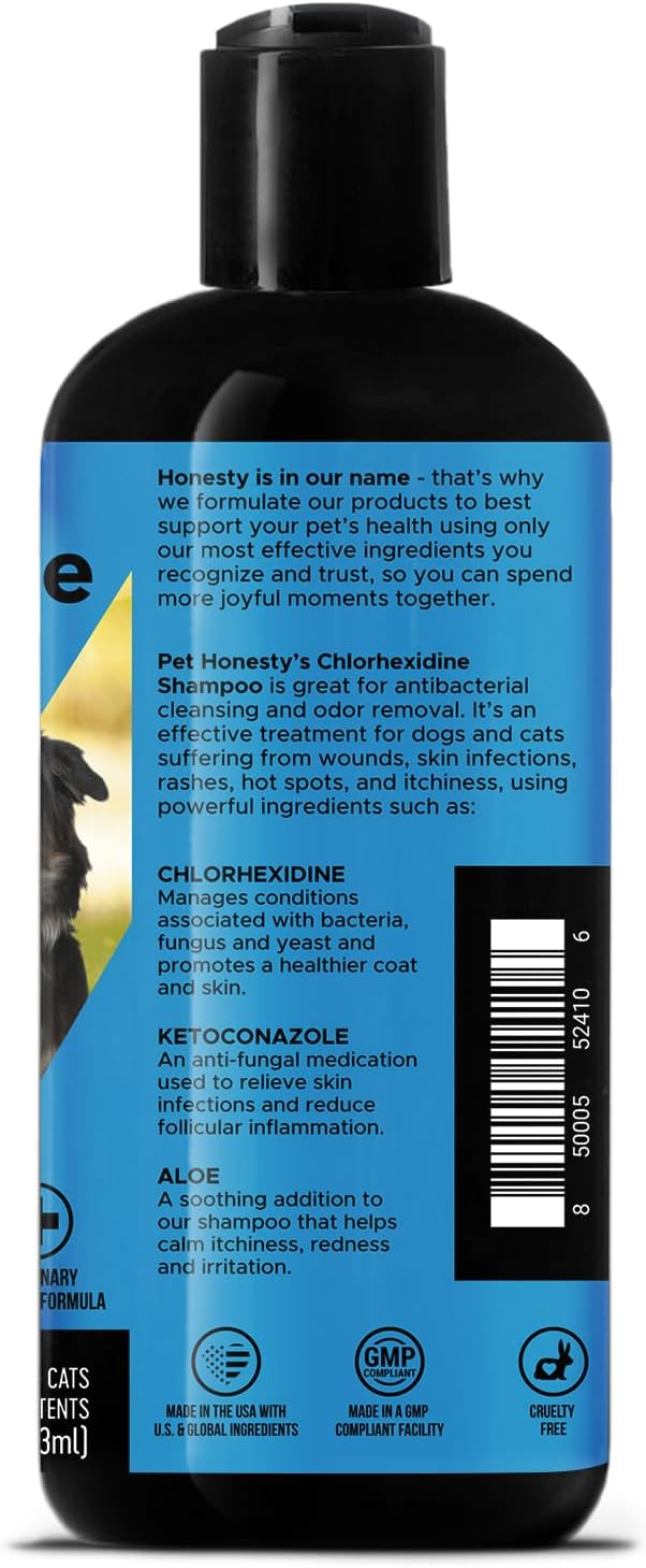 Chlorhexidine Cat & Dog Itch Relief Shampoo – Allergy, Hot Spot & Shedding Control, Skin & Coat Care, 16oz Grooming Supplies - Image 5